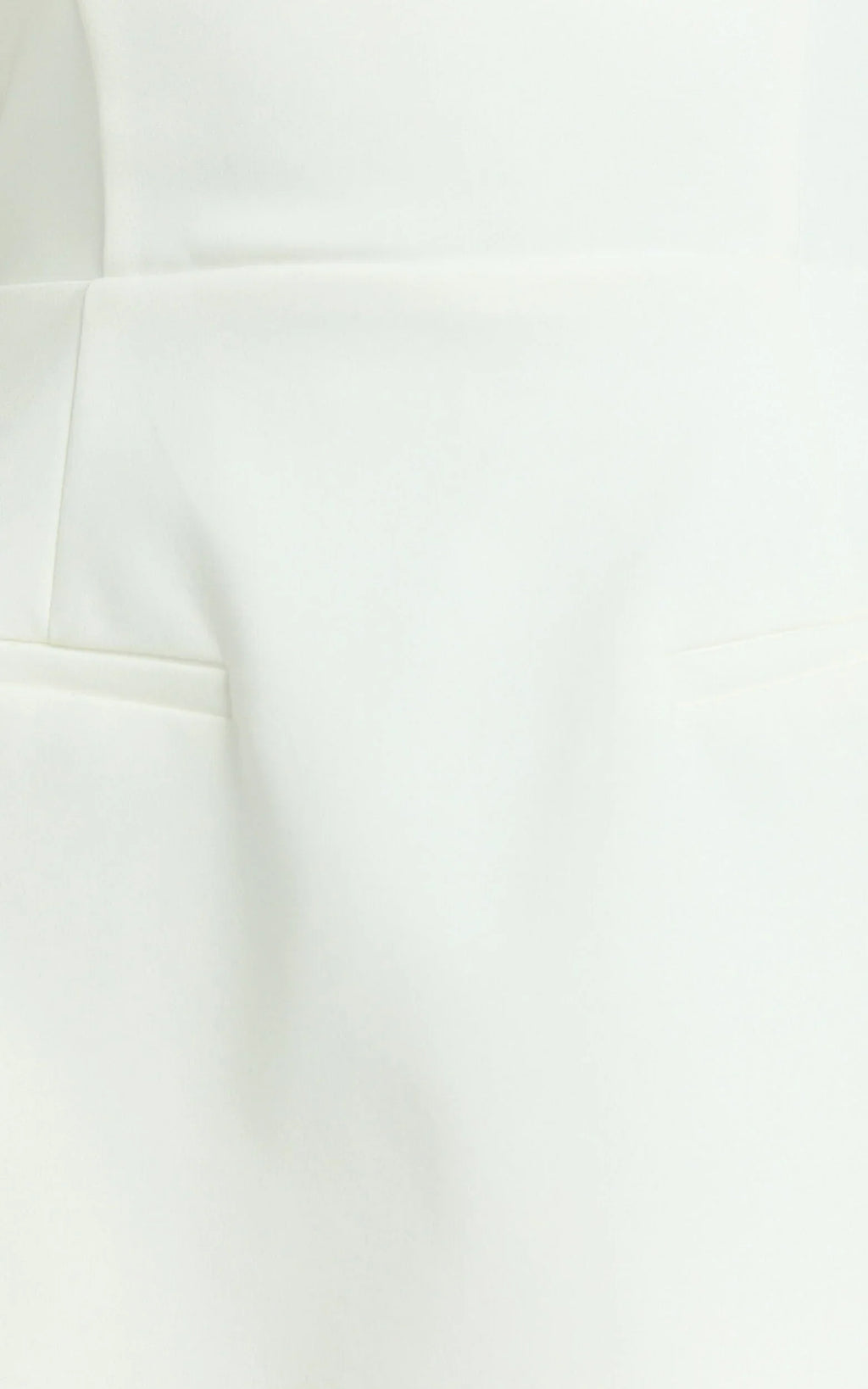 Benson Playsuit - Strapless Fit and Flare Playsuit in White