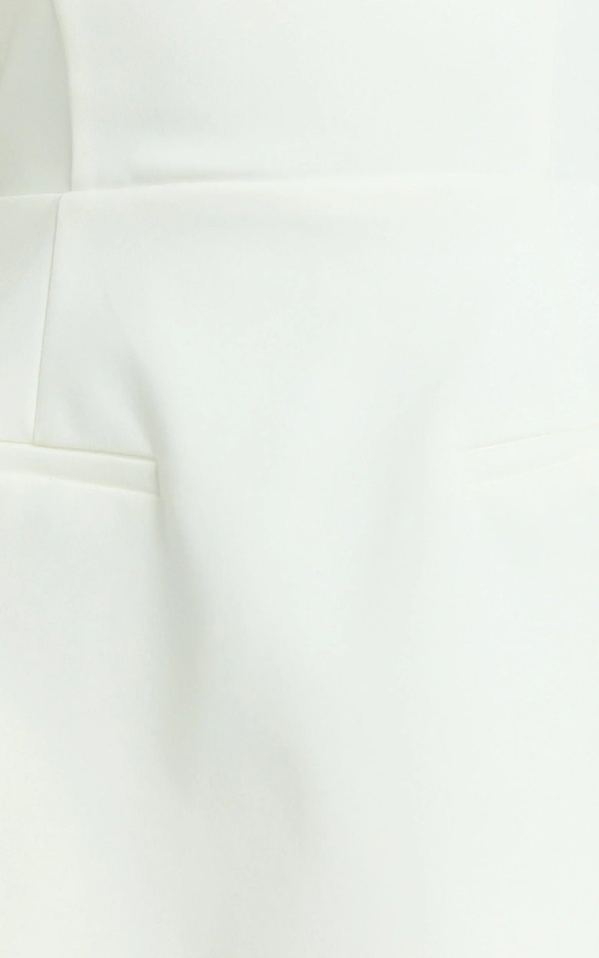 Benson Playsuit - Strapless Fit and Flare Playsuit in White